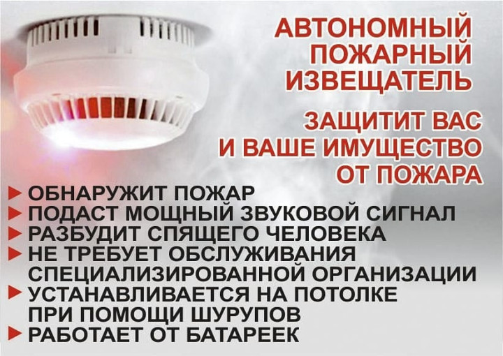 Информация о необходимости установки дымового пожарного извещателя Информация о необходимости установки дымового пожарного извещателя.